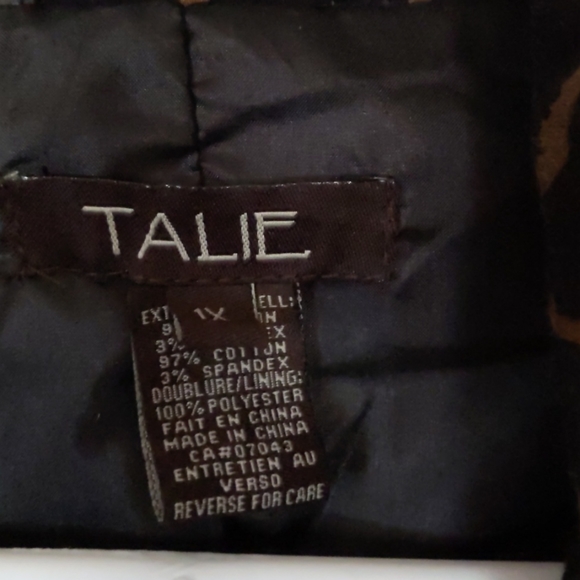 Ladies animal print tie waist lightweight jacket - Picture 2 of 5